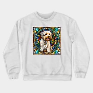 Stained Glass Yorkipoo Crewneck Sweatshirt